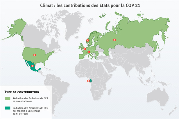 Les contributions des Etats pour la COP 21